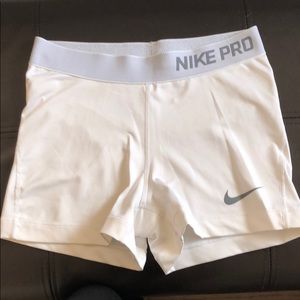 White nike pro spandex!